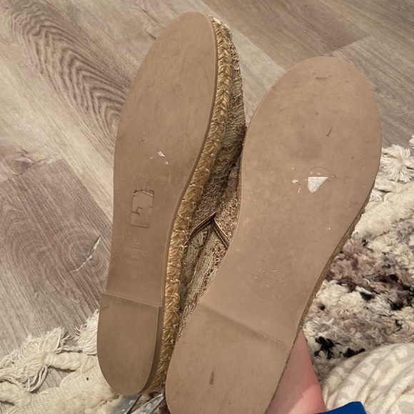 Valentino Garavani Gold Metallic Lace Espadrilles Vintage - Picture 4 of 7
